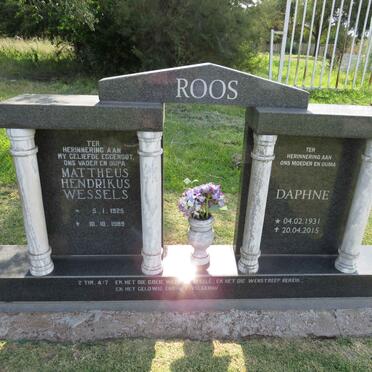 ROOS Mattheus Hendrikus Wessels 1925-1989 & Daphne 1931-2015