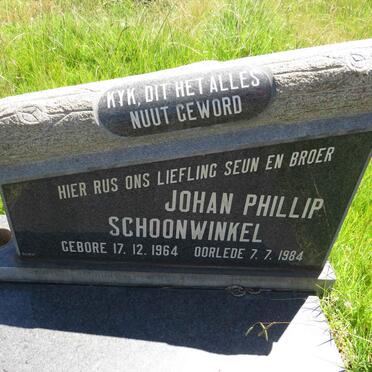 SCHOONWINKEL Johan Phillip 1964-1984