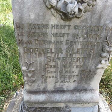 SLABBERT Cornelia Aletta nee MEYER 1891-1918