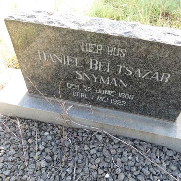 SNYMAN Daniel Beltsazar 1860-1922