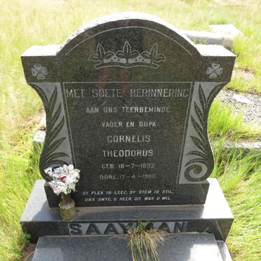 SAAYMAN Cornelis Theodorus 1892-1980