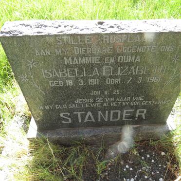 STANDER Isabella Elizabeth 1911-1961