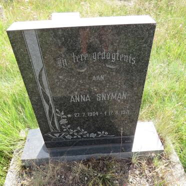 SNYMAN Anna 1904-1971