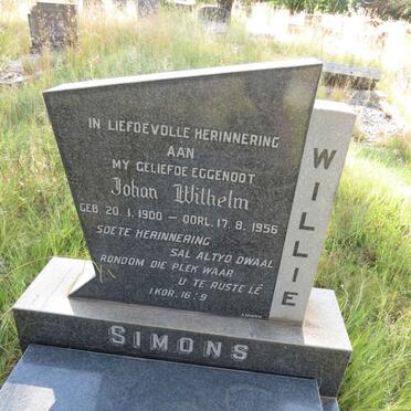 SIMONS Johan Wilhelm 1900-1956