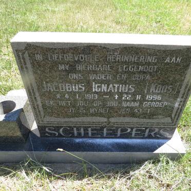 SCHEEPERS Jacobus Ignatius 1913-1996