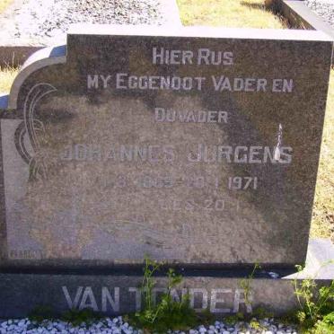 TONDER Johannes Jurgens, van 1889-1971