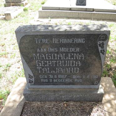 TALJAARD Magdalena Gertruida 1887-1961
