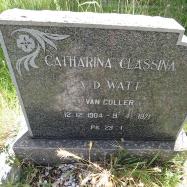 WATT Catharina Classina, v.d. nee VAN COLLER 1904-1971 