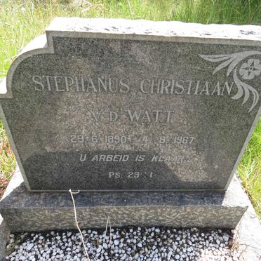 WATT Stephanus Christiaan, v.d. 1890-1967 