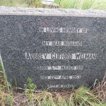 WELMAN Aubrey Clifford 1901-1953