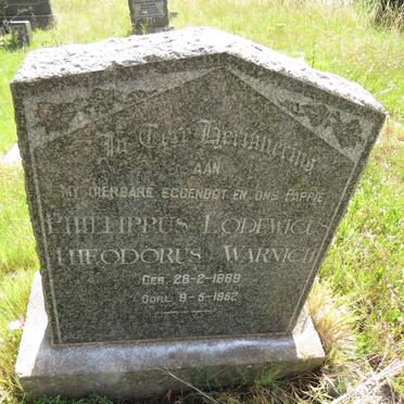 WARNICH Phillippus Lodewicus Theodorus 1889-1952