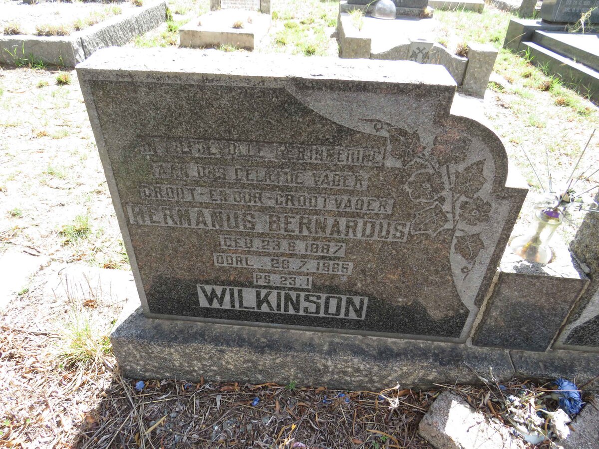 WILKINSON Hermanus Bernardus 1887-1965 & Gertruida Louisa LUBBE 1895-1981 _1