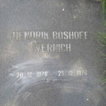 WERNICH Hendrik Boshoff 1976-1976