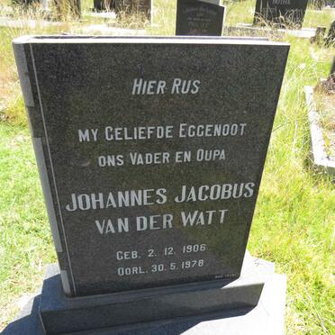 WATT Johannes Jacobus, van der 1906-1978