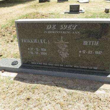WET F.C., de 1924-2004 & Bettie 1947- 