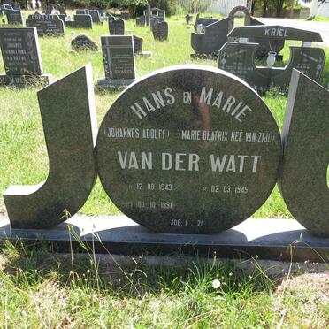 WATT Johannes Adolff, van der 1943-1991 & Marie Beatrix VAN ZIJL 1945-