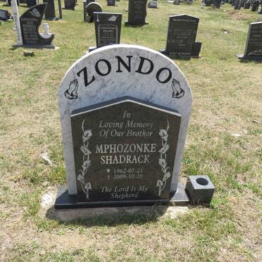 ZONDO Mphozonke Shadrack 1962-2009