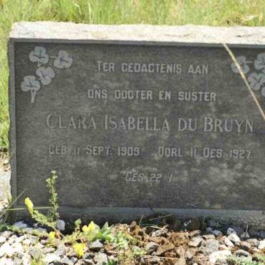 BRUYN Clara Isabella, de 1909-1927