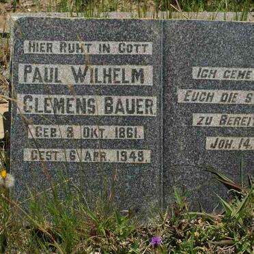 BAUER Paul Wilhelm Clemens 1861-1949