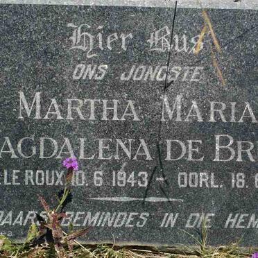 BRUIN Martha Maria Magdalena, de nee LE ROUX 1943-1969