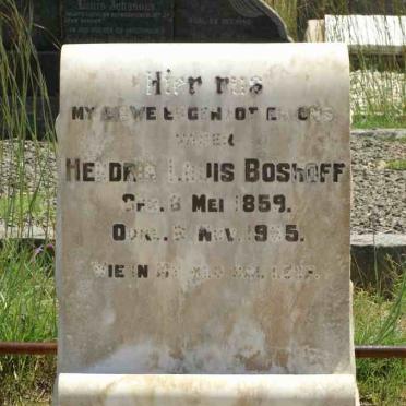 BOSHOFF Hendrik Louis 1859-1935