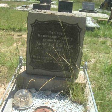 COETZER Anna J.M. nee PRETORIUS 1906-1936