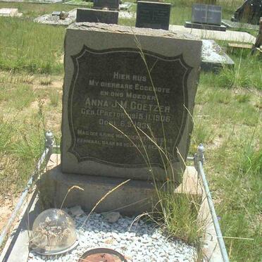 COETZER Anna J.M. nee PRETORIUS 1906-1936