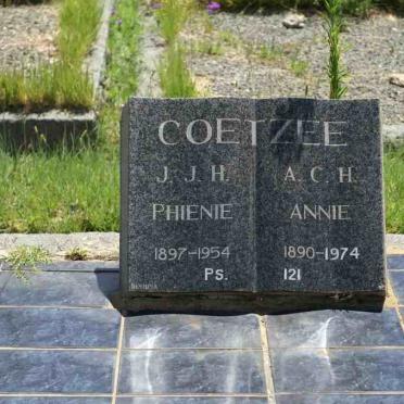 COETZEE J.J.H. 1897-1954 &amp; A.C.H. 1890-1974