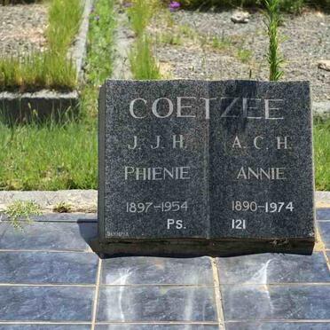 COETZEE J.J.H. 1897-1954 &amp; A.C.H. 1890-1974