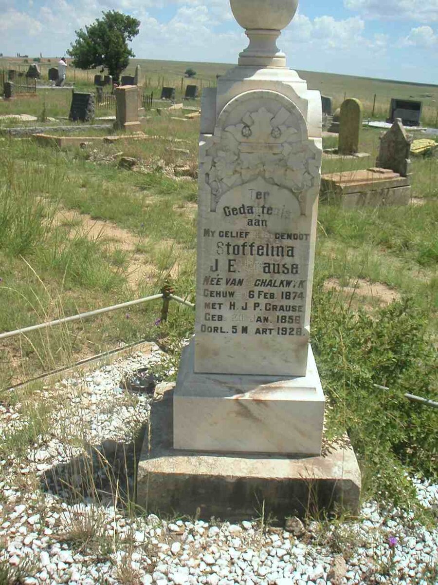 CRAUSE Stoffelina J.E. nee VAN SCHALKWYK 1856-1928