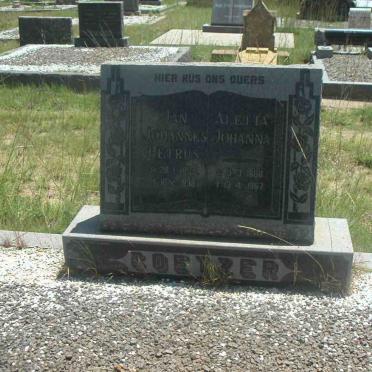 COETZER Jan Johannes Petrus 1875-1938 &amp; Aletta Johanna 1860-1967