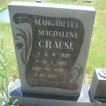 CRAUSE Margaretha Magdalena 1905-1983