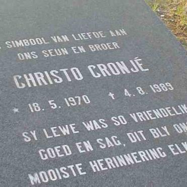 CRONJE Christo 1970-1989