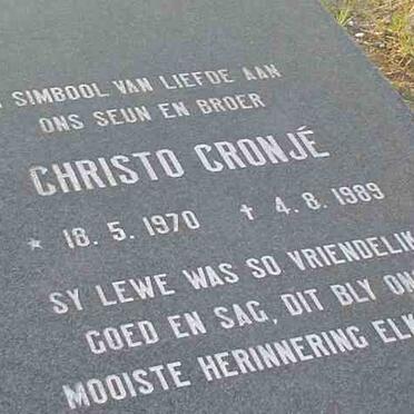 CRONJE Christo 1970-1989
