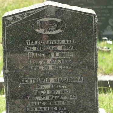 DEVENTER Barend Louis, van 1856-1939 &amp; Gertruida Jacomina RADLEY 1863-1942