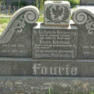 FOURIE Louis Johannes 1880-1949 &amp; Susanna Petronella G. 1883-1981