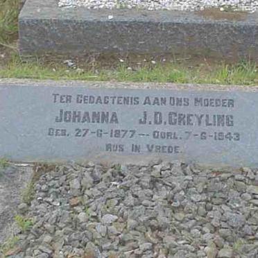 GREYLING Johanna J.D. 1877-1943