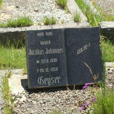GEYSER Jacobus Johannes 1885-1958