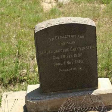 GREYVENSTEIN Samuel Jacobus 1898-1918