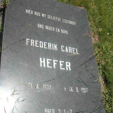 HEFER Frederik Carel 1934-1987