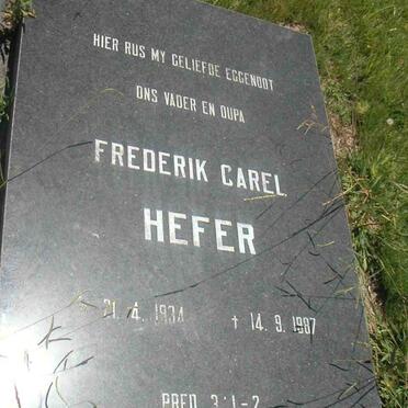 HEFER Frederik Carel 1934-1987