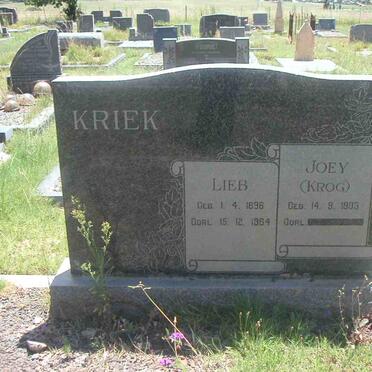 KRIEK Lieb 1896-1964 &amp; Joey KROG 1903-