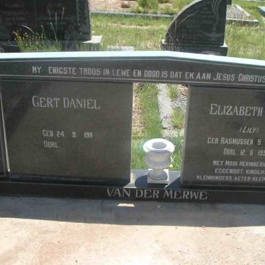 MERWE Gert Daniel, van der 1911- &amp; Elizabeth Maria RASMUSSEN 1911-1996