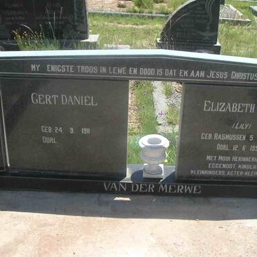 MERWE Gert Daniel, van der 1911- &amp; Elizabeth Maria RASMUSSEN 1911-1996