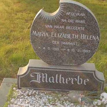 MALHERBE Maria Elizabeth Helena nee MARAIS 1910-1989