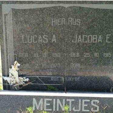 MEINTJES Lucas A. 1910-1973 &amp; Jacoba E. 1915-