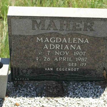 MAHER Magdalena Adriana 1907-1987