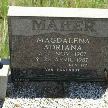 MAHER Magdalena Adriana 1907-1987