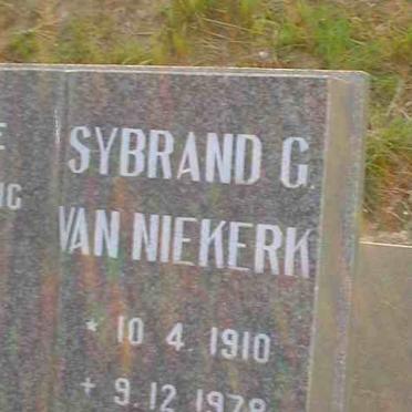 NIEKERK Sybrand G.,  van 1910-1979