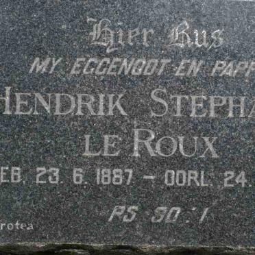 ROUX Hendrik Stephanus, le 1887-1968